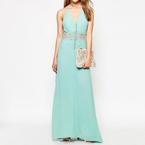 Jarlo Siobhan Maxi Dress Crochet Lace Mint S